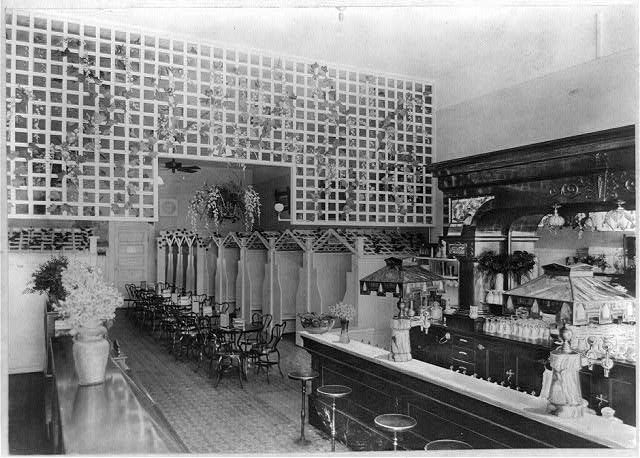 An ice cream parlor in Merced, California, which represents the evolution from luxury to the more everyday parlors we know today.