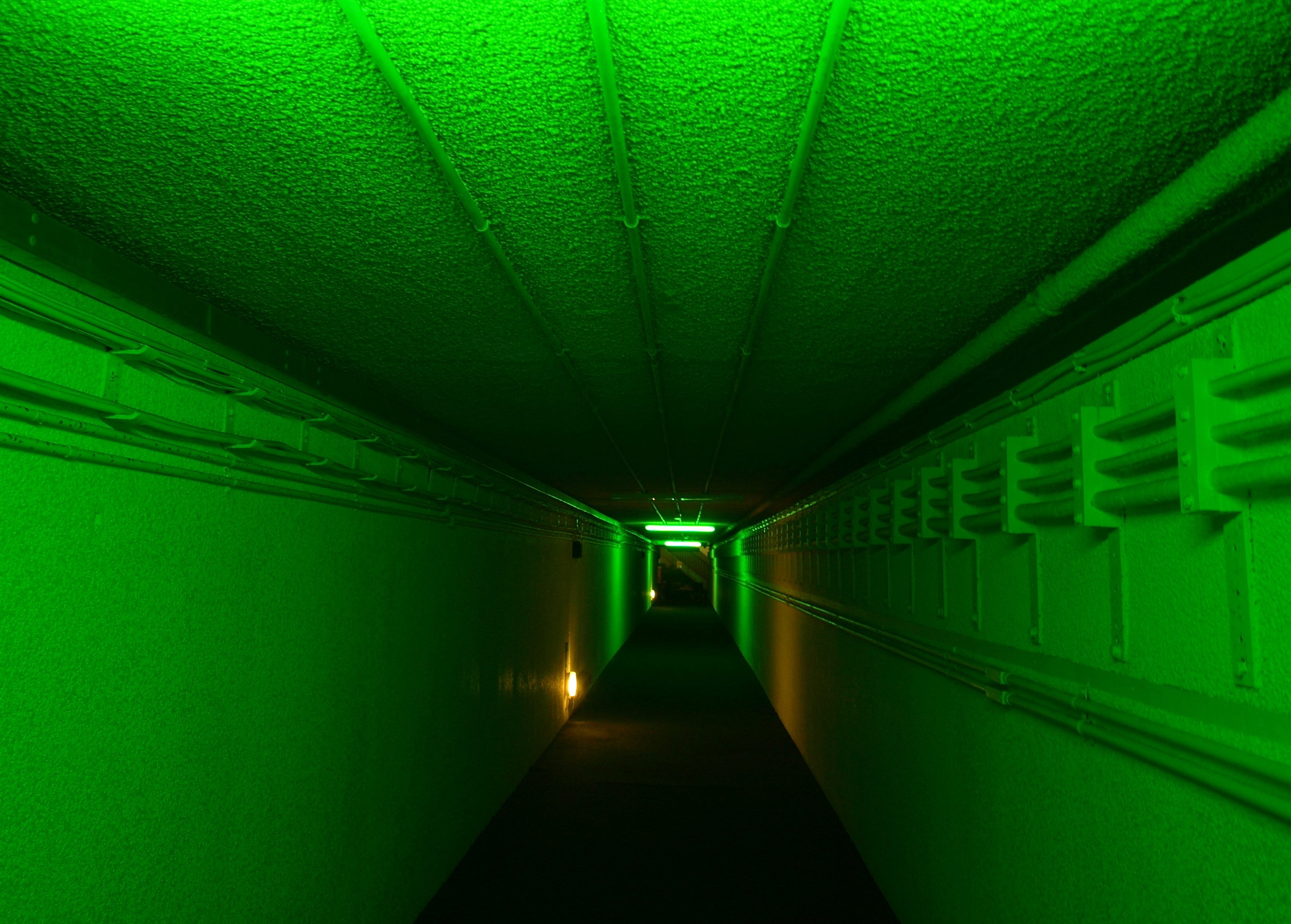 O túnel que leva ao bunker.