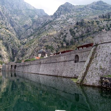 The wall at the Bay of Kotor