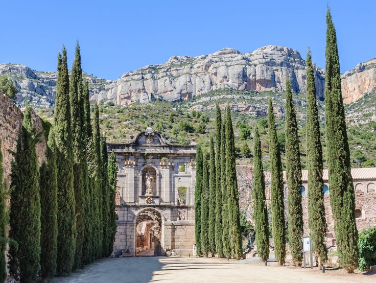 Main gate to the Scaladei monastery in the Priorat region