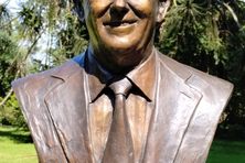 The bust of Malcolm Turnbull on Prime Ministers Avenue