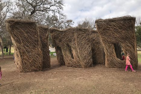Yippee Ki Yay Stickwork Sculptures.