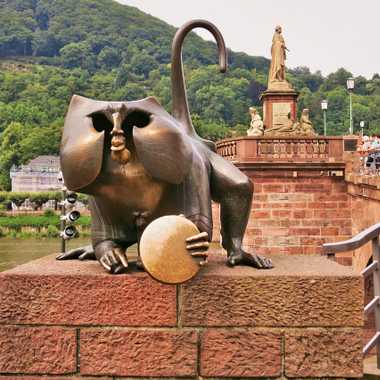 Heidelberg’s Old Bridge Monkey.