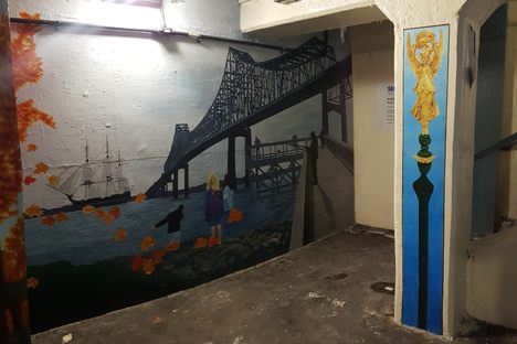 Ben Franklin Bridge Pedestrian Tunnel Mural