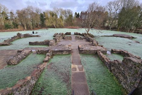 Looking down to where the central round keep would have been