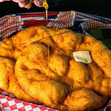Fry bread tastes fantastic drizzled in local honey.