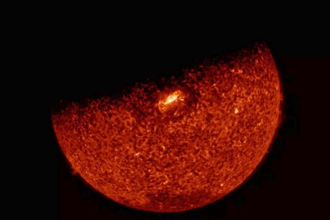 NASA's Solar Dynamics Observatory satellie captured a total solar eclipse on Feb. 11, 2018, an event that was not visible from Earth. 