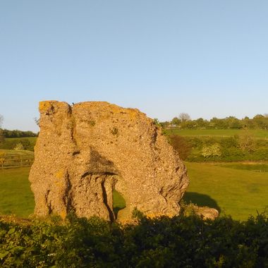 The Druid or Altar Stone of Blidworth in May, 2017.