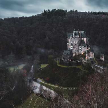 Emerging from the wintry fog in all its grandeur, this 80-room castle has remained in the same family for 33 generations