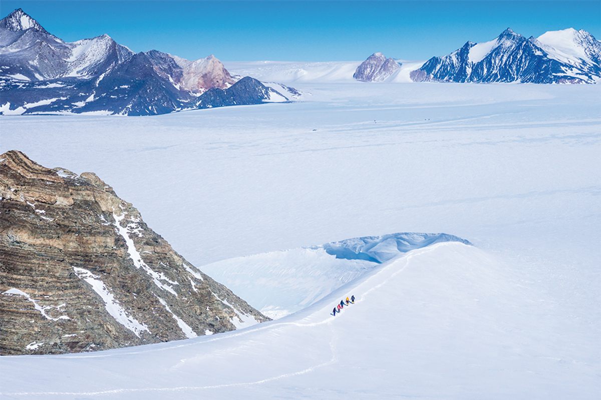 Mountaineering in Antarctica's Ellsworth Mountains is a long, cold, haul.
