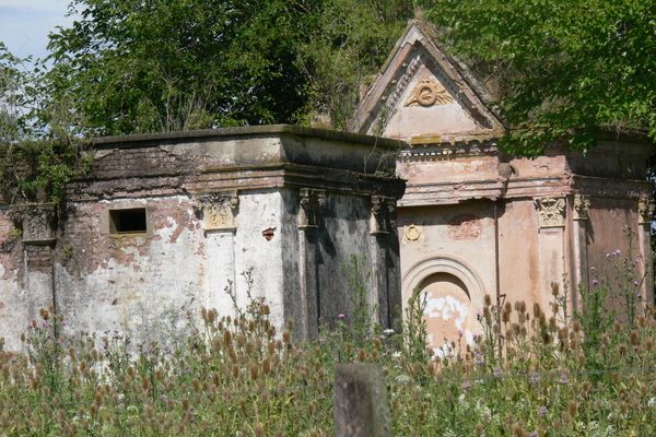 Death in juxtaposition with spring flowers