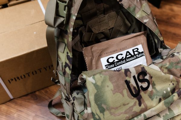 A Close Combat Assault Ration, which provides calorie-dense nutrition and is shelf stable for years. 