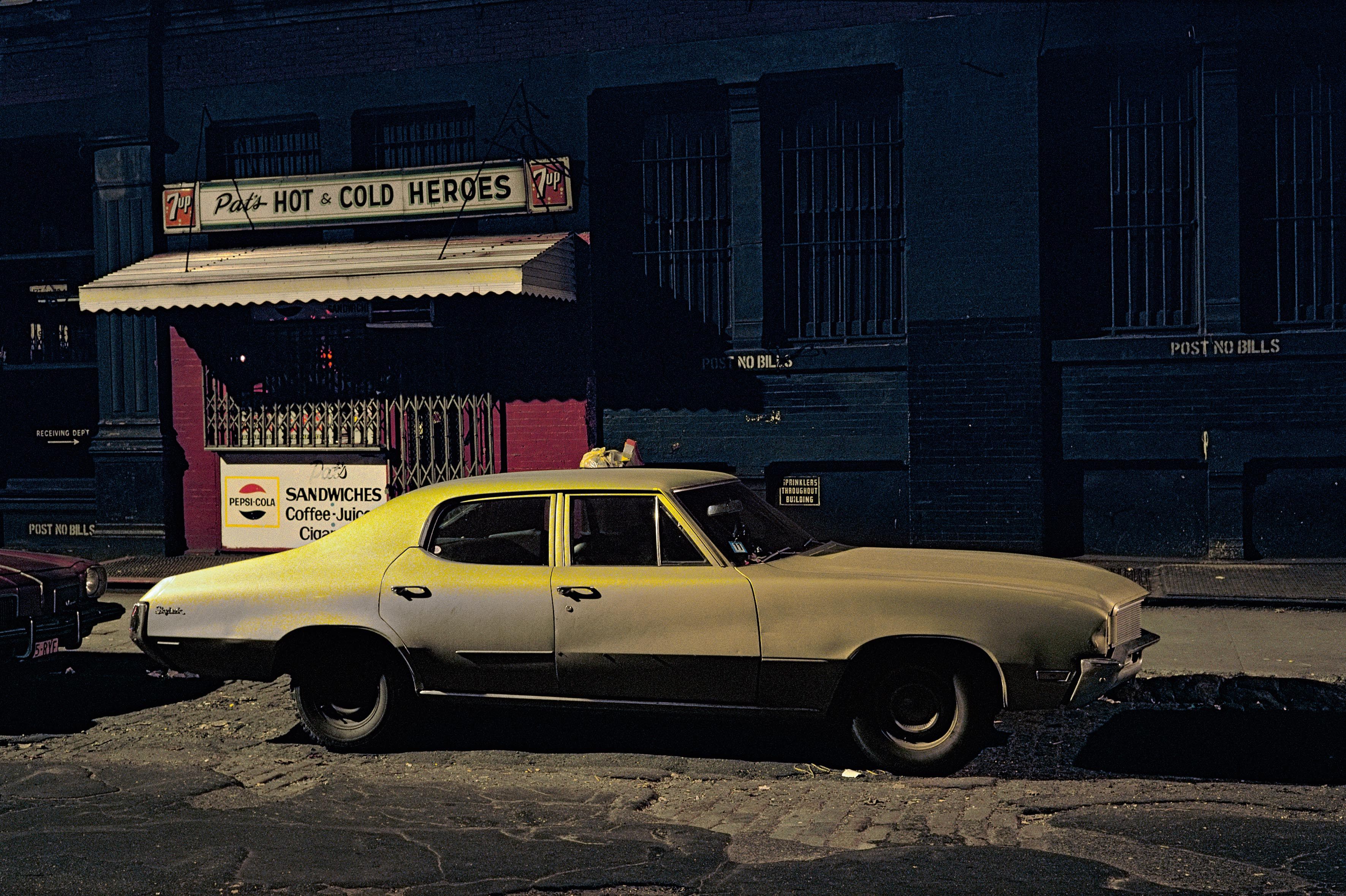 <em>Pat's Hot and Cold Heroes Car, Buick Skylark, Soho, 1976.</em> 