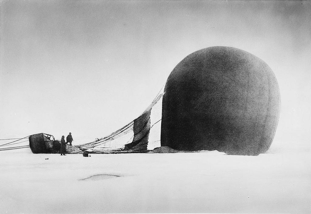 No one knew what became of S. A. Andrée balloon expedition until remains of the crew's camp were discovered over 30 years later