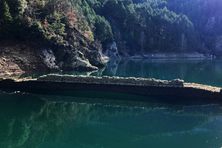 The arch is visible below the surface
