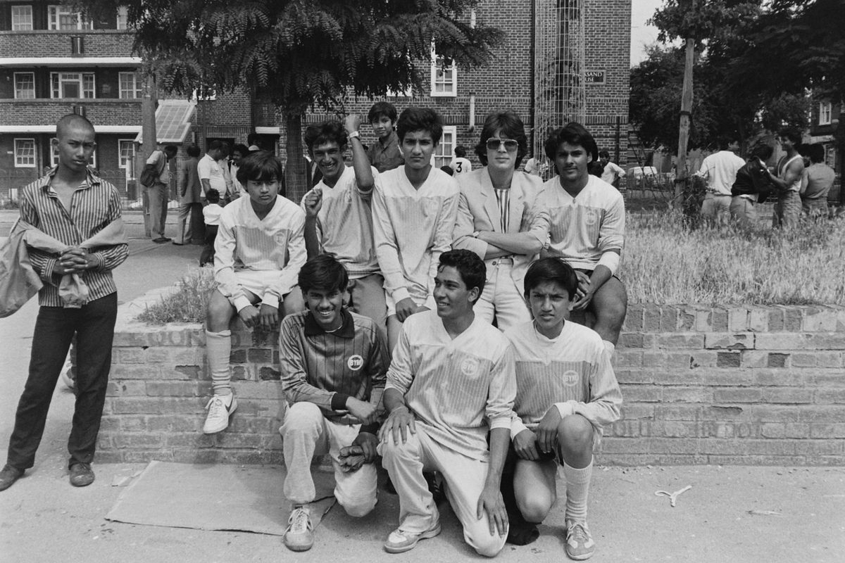 The Bangladesh Youth Movement's club football team poses in London in 1985.
