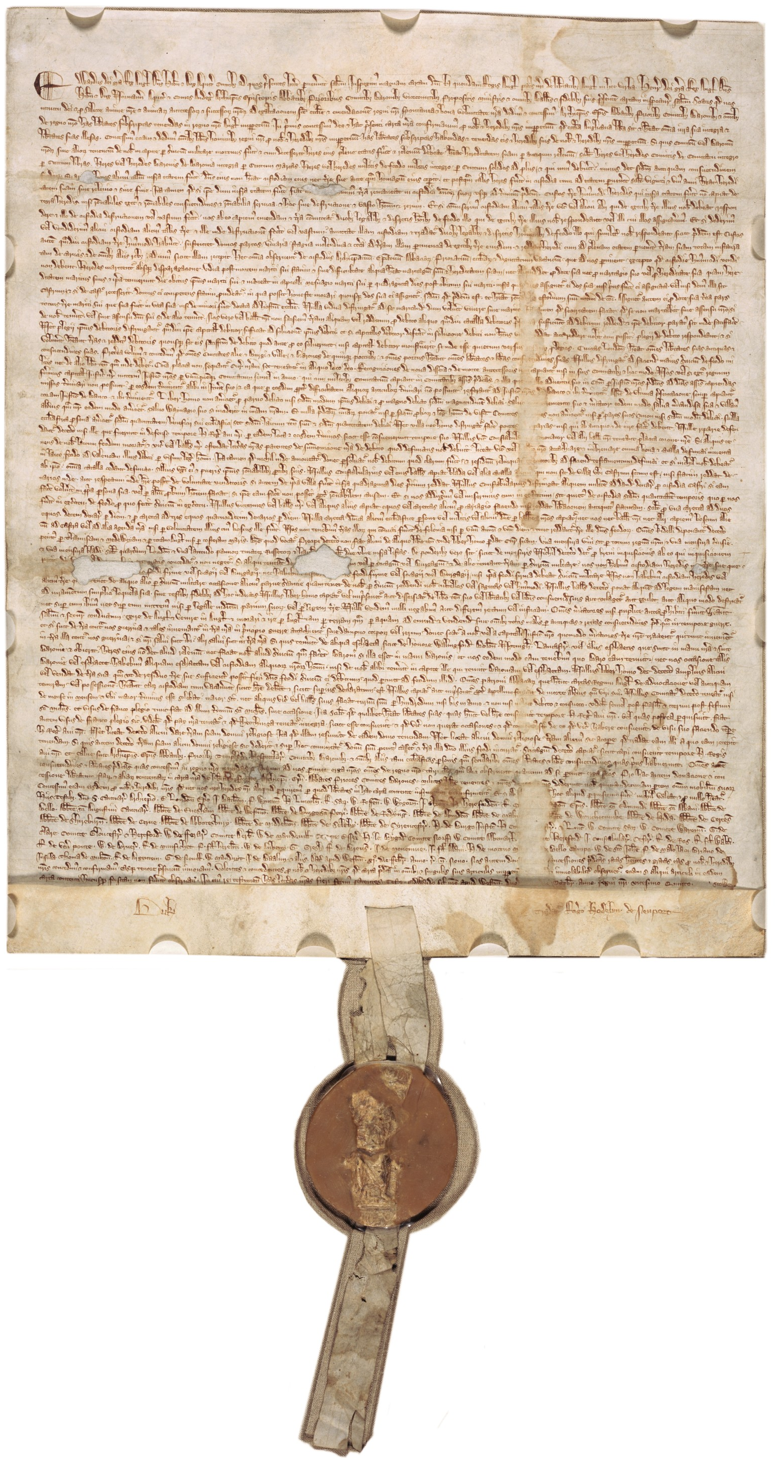 The 1297 version of Magna Carta, one of four originals of the document.