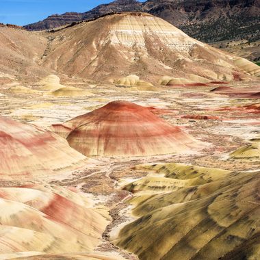 The painted hills create a natural colorscape in Oregon’s desert.