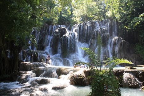 Waterfalls and pools.