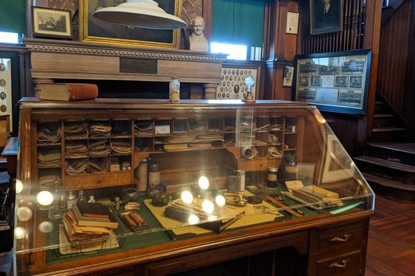 Edison's desk, which has remained untouched since the day he died.