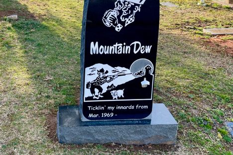 Mountain Dew Headstone