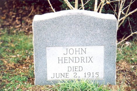 The current tombstone was placed there by Dorothy Bruce and her 1966-67 Jefferson Junior High School students.