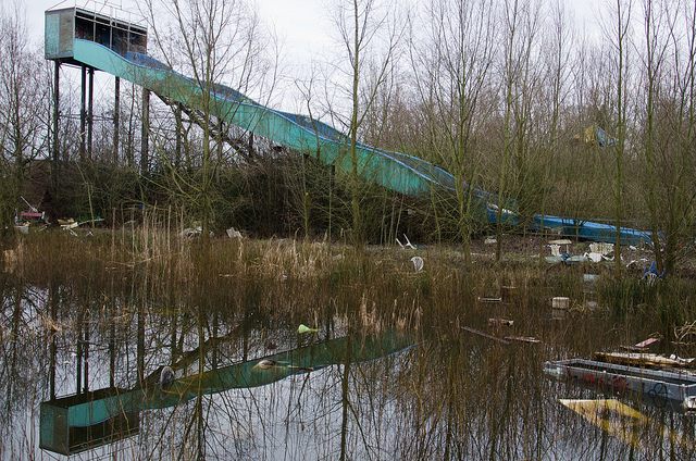 Abandoned water slide