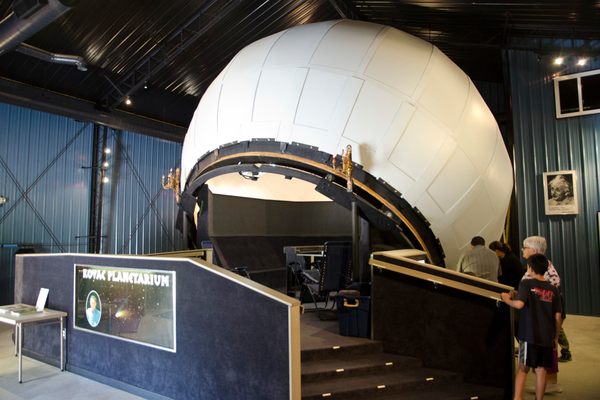 The globe-shaped planetarium
