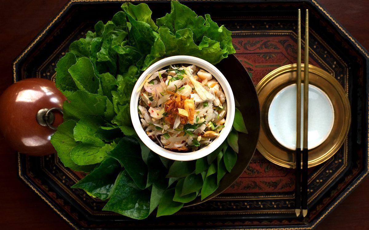 A savory appetizer from <em>Saoy: Royal Cambodian Home Cuisine</em>.