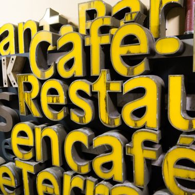 Cafe signs.
