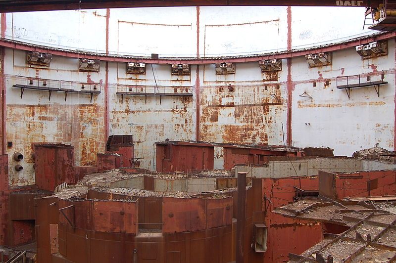 Inside the reactor.