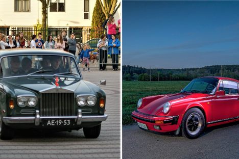 European luxury cars can go both ways: the quiet dignity of the Rolls Silver Shadow, or the classic call of the open road with the Porsche 911.