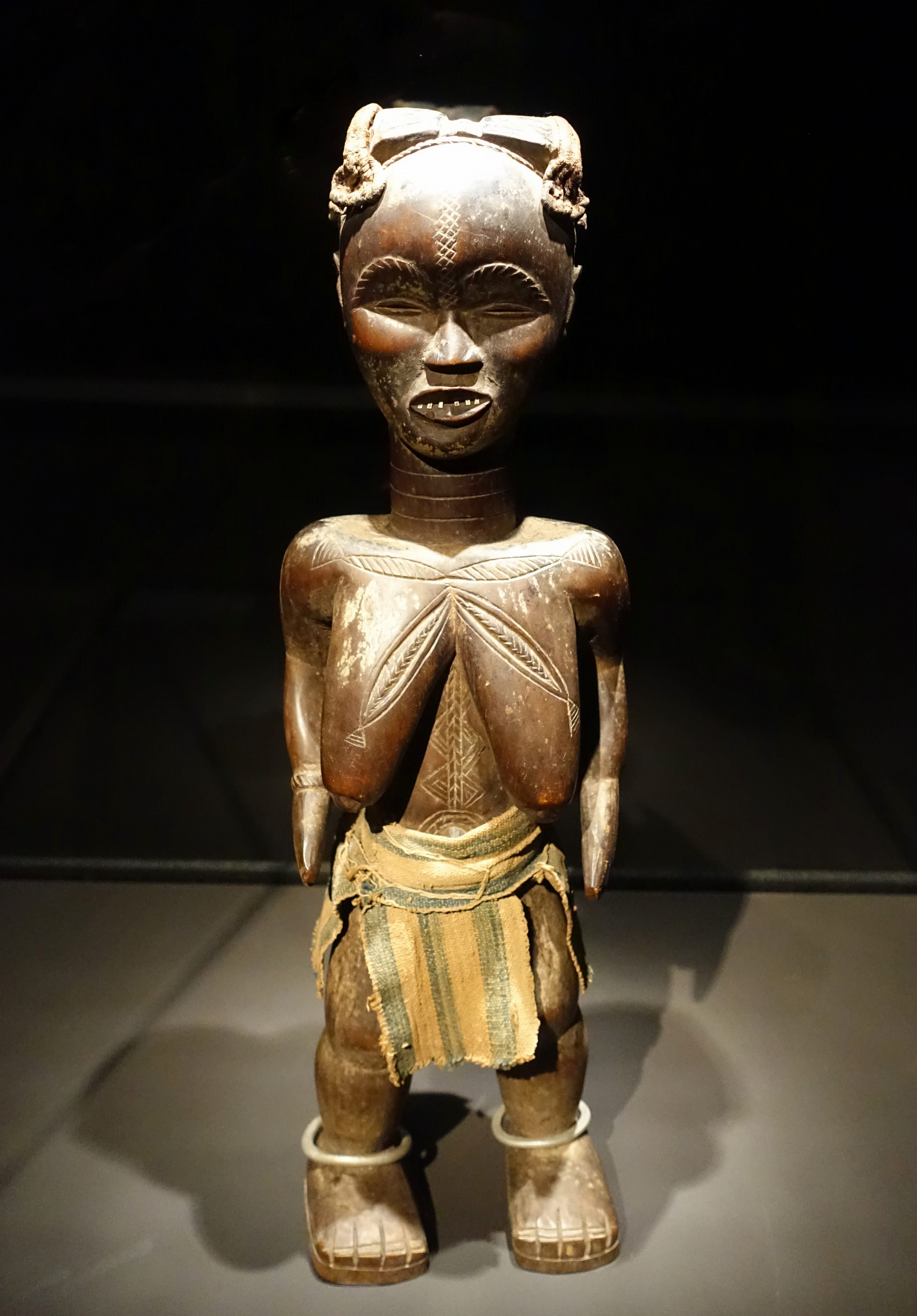 This wooden figure, on display in the Ethnological Museum in Berlin, shows Zan, a wife of the Krai chief.