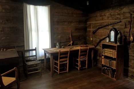 The study in the mansion.