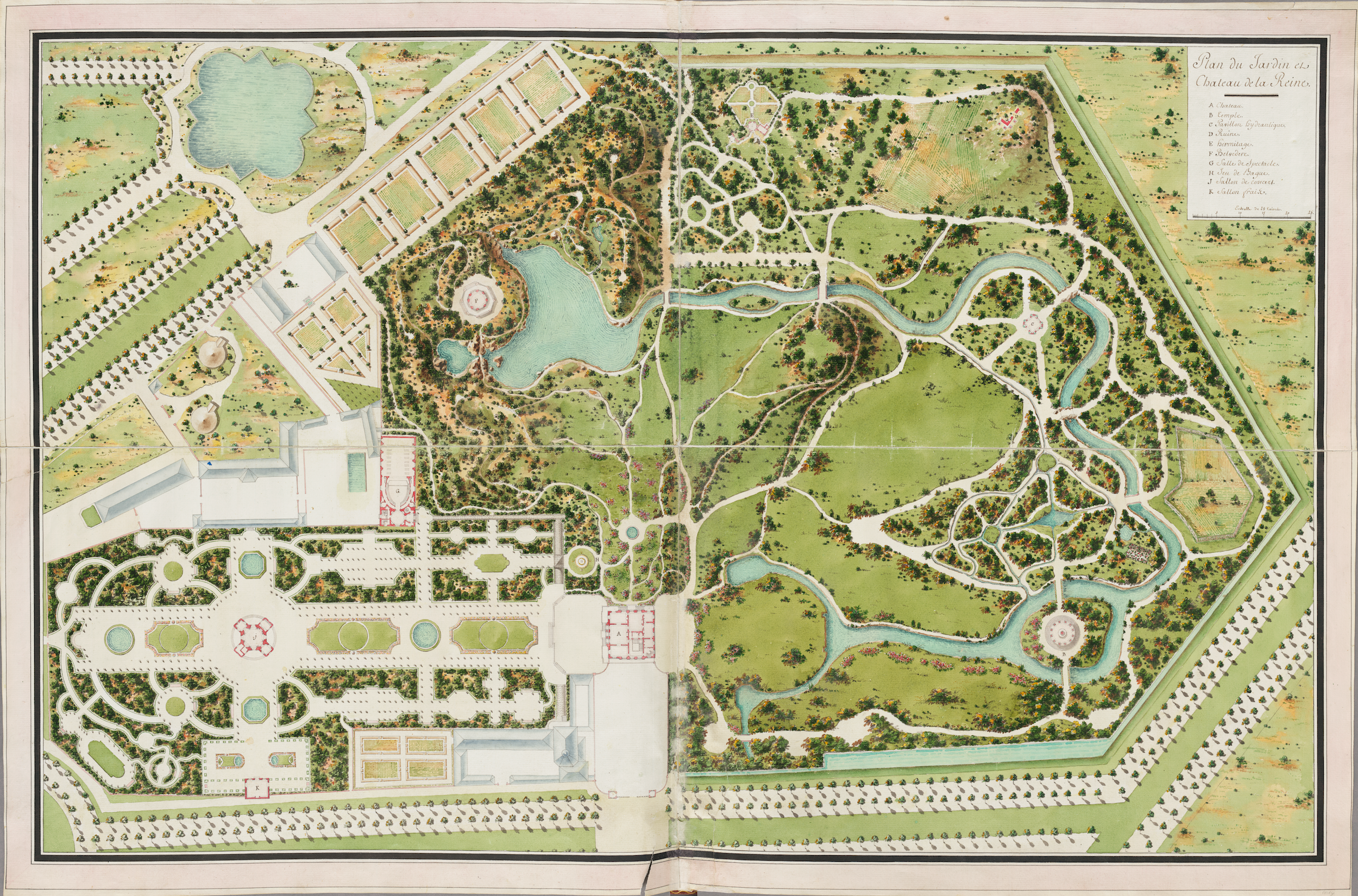 One portion of the sprawling gardens at Versailles.
