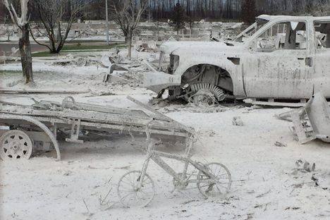 The Ashen Remains of a Canadian Boomtown After a Massive Wildfire