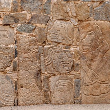 Wall detail at Cerro Sechin
