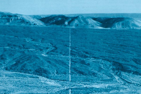 Richard Long’s 1972 land art piece Walking a Line in Peru.