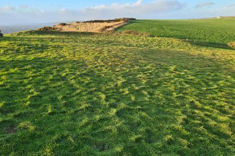 Within the flat enclose of the D-shaped fort