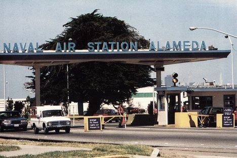 The gates a few years before the base closed.