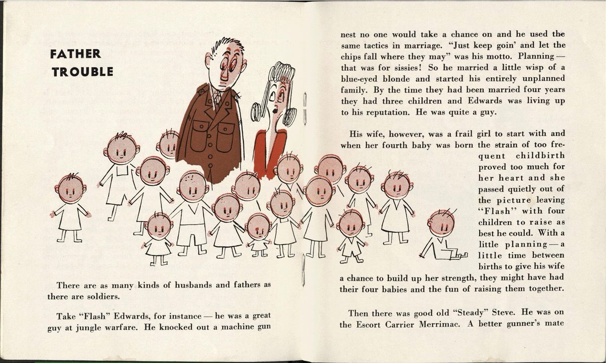 "The Solider Takes a Wife" included scare stories about inadequately planned families.
