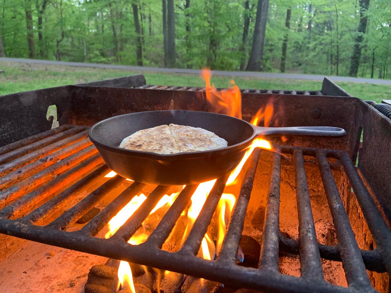You can cook the bannock on the stove or, in the true spirit of Beltane, over an open flame.