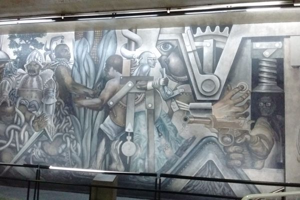 ‘As always, tomorrow is in our hands’ mural.