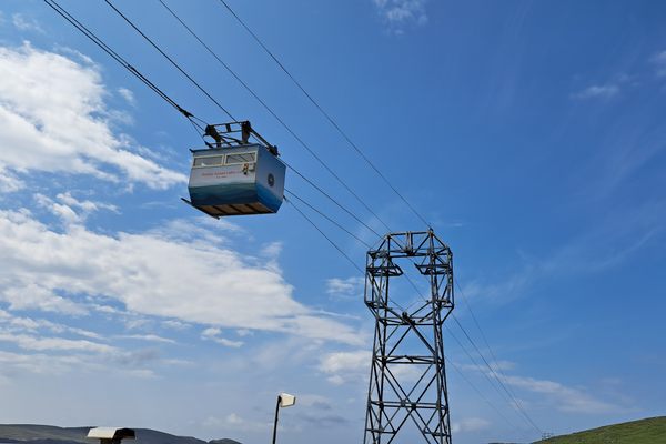The cable car is one of two in Europe that crosses open ocean.