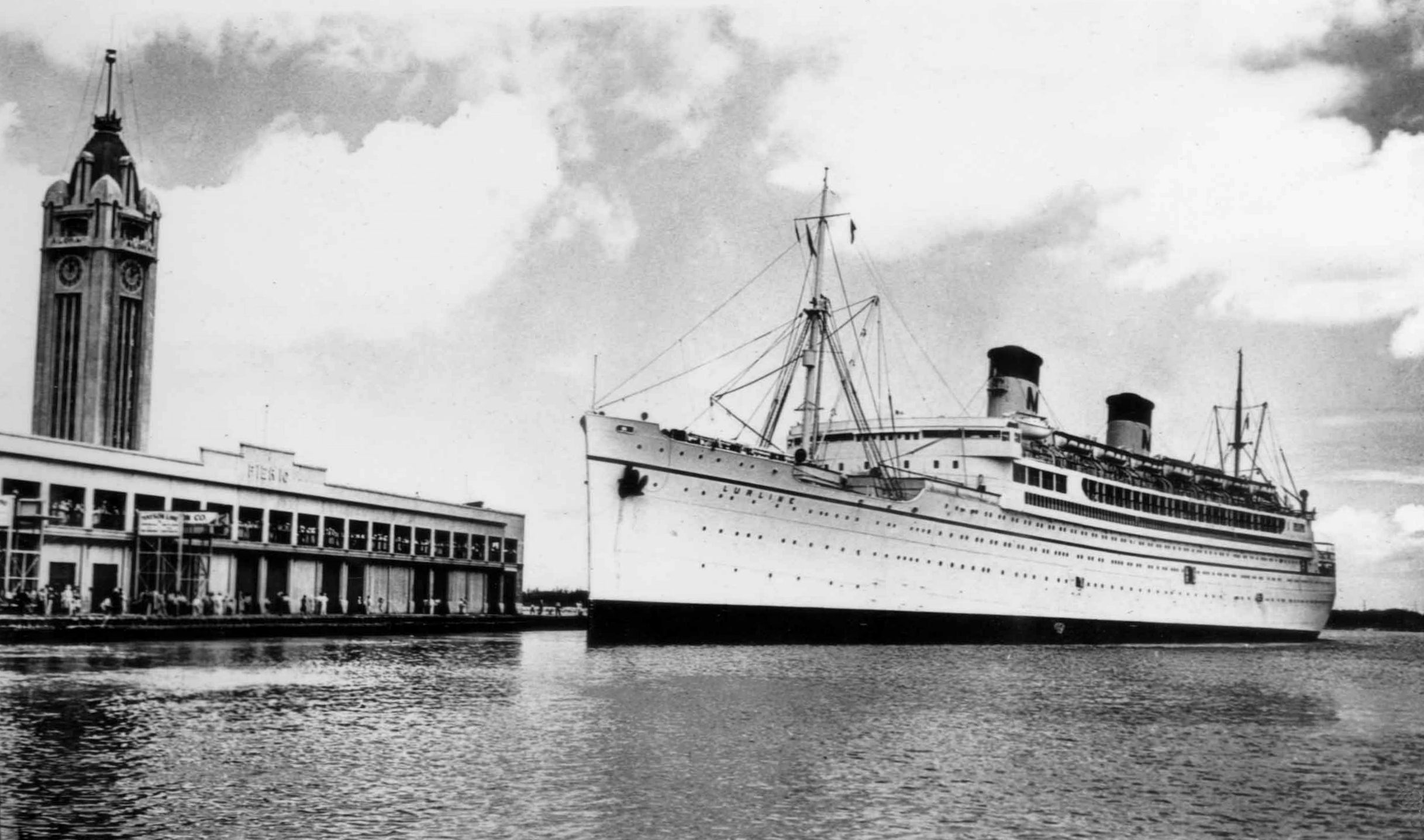 One of the Matson cruise ships, docked in Honolulu.