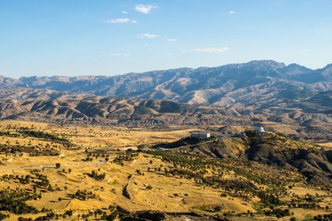 The mountain range, seen from Şırnak.