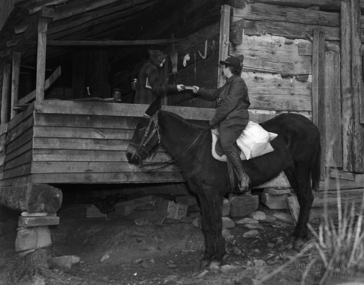 Front porch delivery, c. 1940.