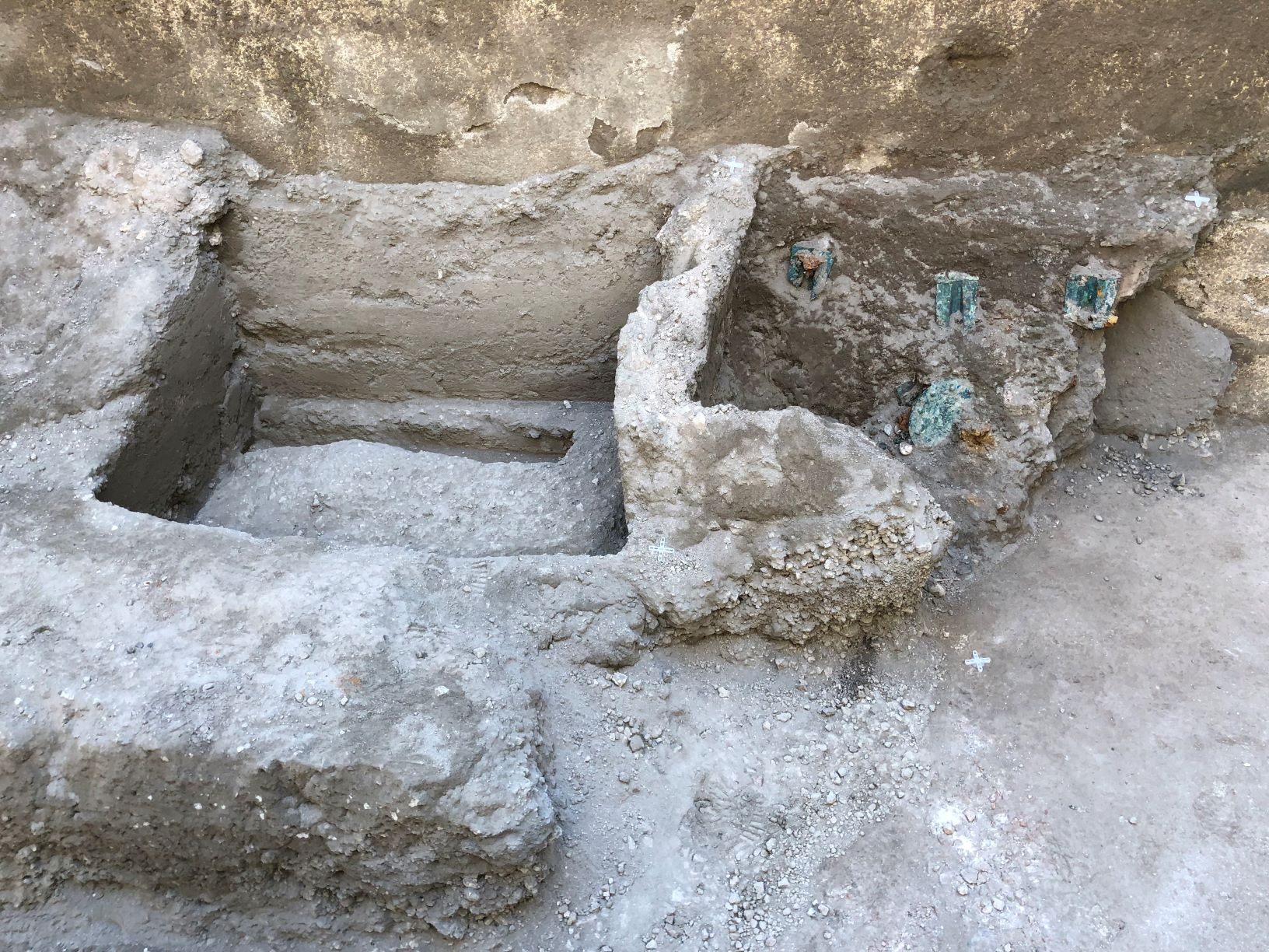 The trove was found in the back corner of a room, sealed by volcanic ash.