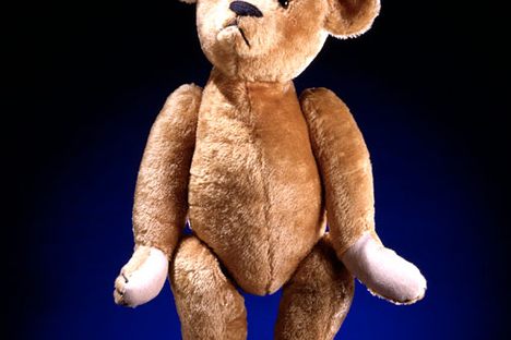 Teddy Bear, named after President Theodore Roosevelt. One of the earliest stuffed bears, called "Teddy Bear," by the Ideal Toy Company, 1903. It is on view in the National Museum of American History exhibition "The American Presidency: A Glorious Burden." 