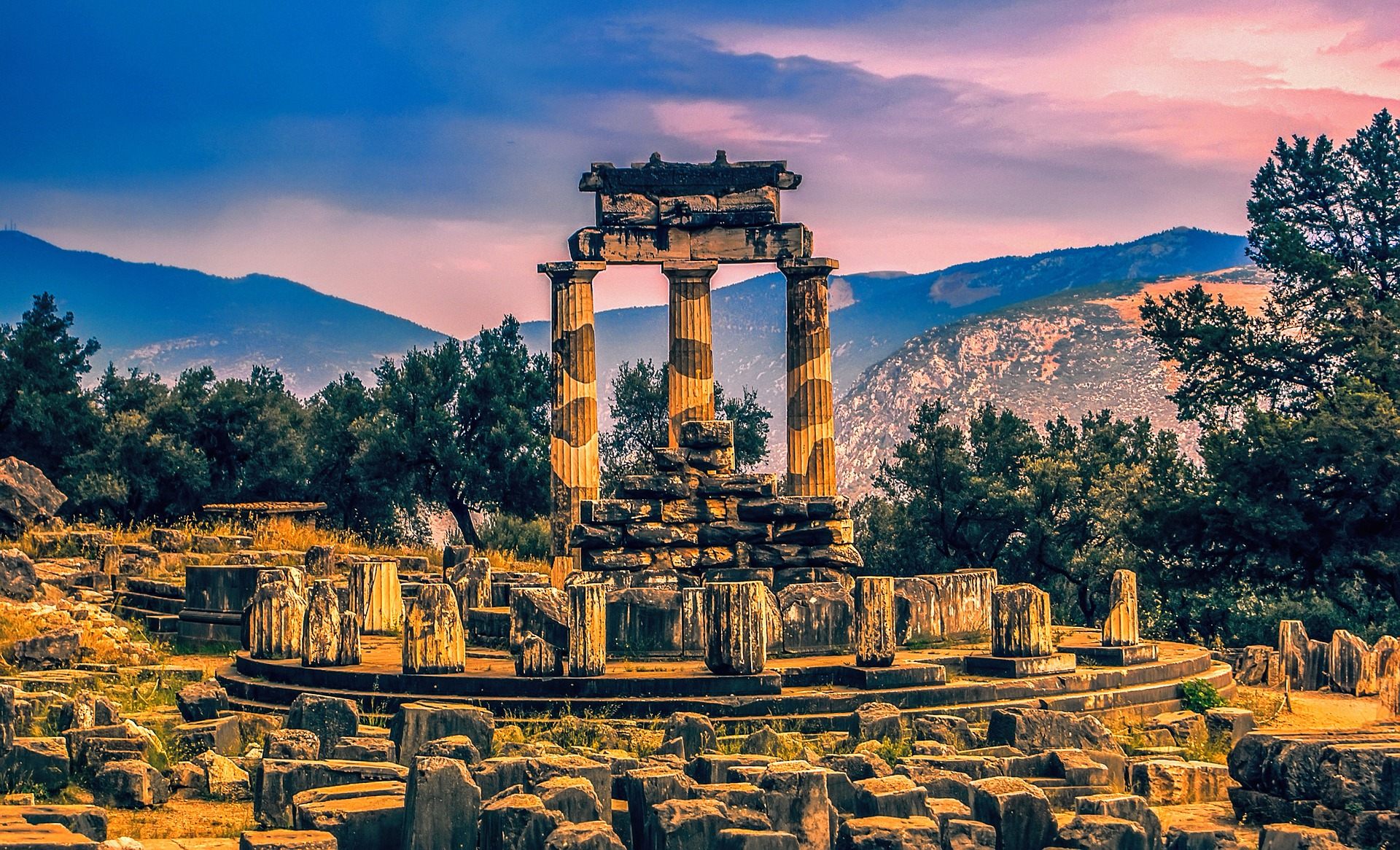 The Delphi complex is one of the most famous landmarks of the ancient world.